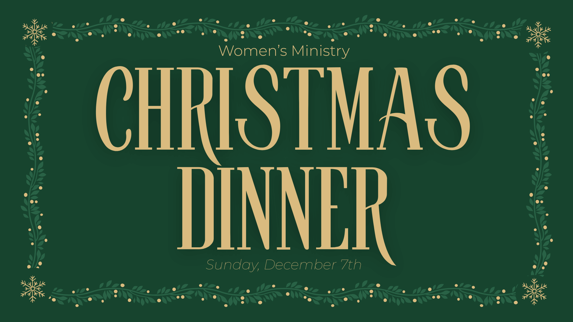 Women’s Christmas Dinner