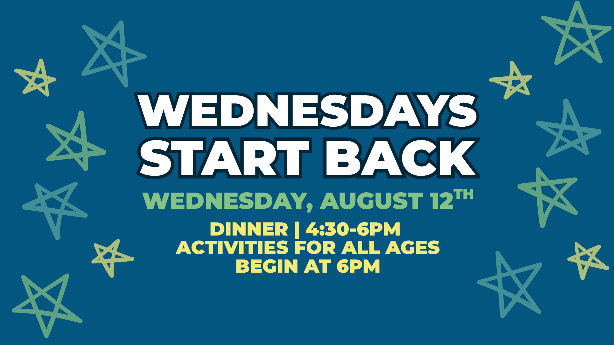 Wednesdays Start Back